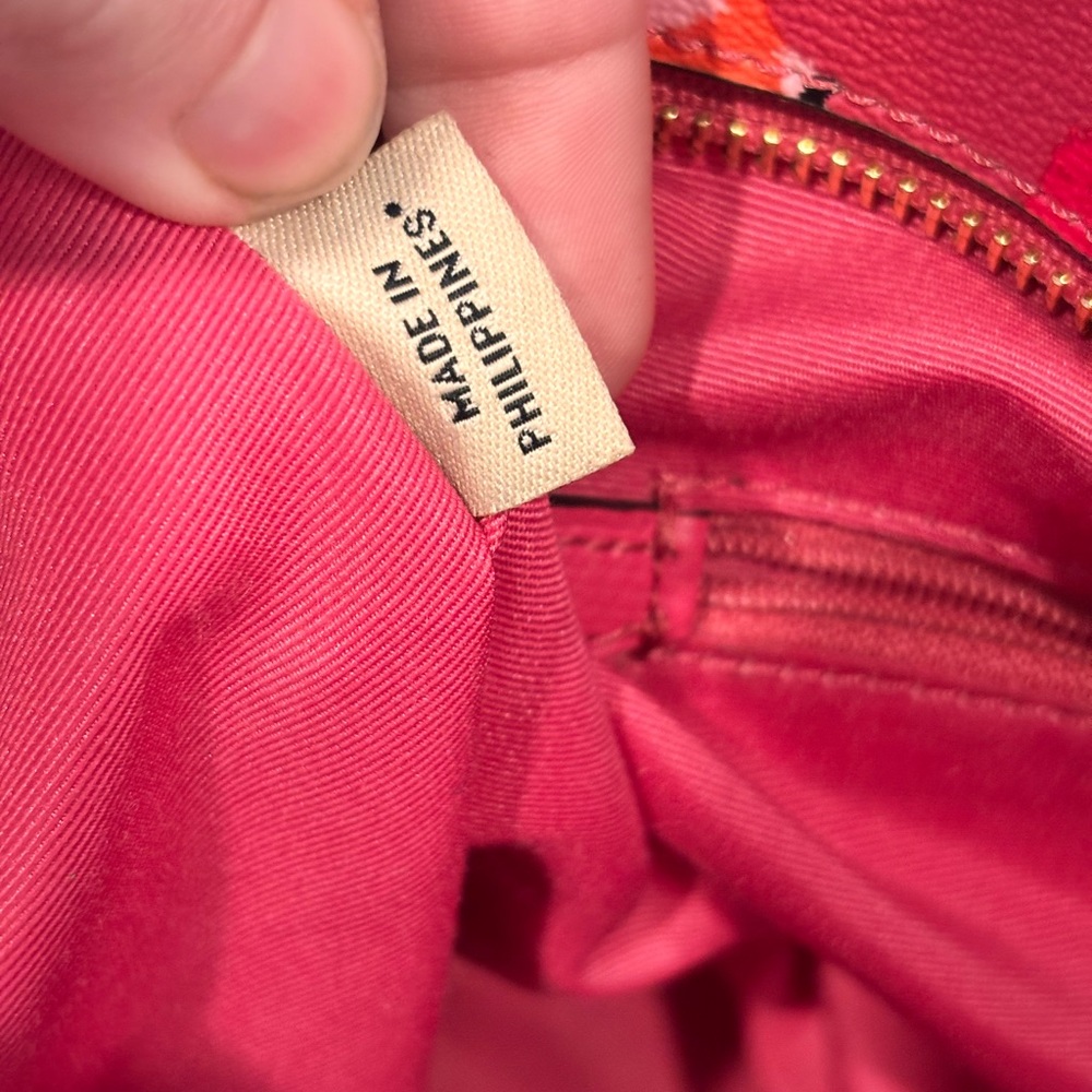 Coach Floral Red/Coral Tote Bag - Picture 16 of 16